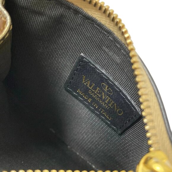 VALENTINOGARAVANI - Gold Leather Coin Case 115-081425 - Picture 7 of 8